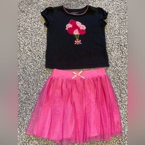 Faded Glory Pink Tulle Skirt with Bow